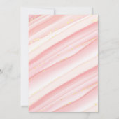 Moderne roze Waterverf Bridal Shower Kaart (Achterkant)