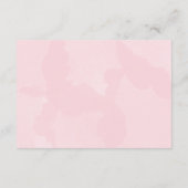 Moderne Roze Waterverf Bruiloft Receptie Kaart (Achterkant)