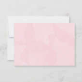 Moderne Roze Waterverf Bruiloft RSVP Kaart (Achterkant)