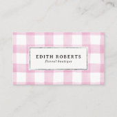 Moderne Roze Waterverf Buffalo Plaid QR CODE Visitekaartje (Voorkant)