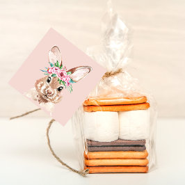 Moderne roze Waterverf bundel met bloemen Bedankjes Labels