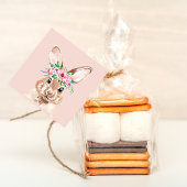 Moderne roze Waterverf bundel met bloemen Bedankjes Labels