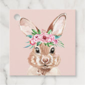 Moderne roze Waterverf bundel met bloemen Bedankjes Labels (Voorkant)