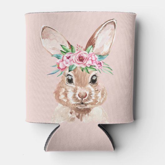 Moderne roze Waterverf bundel met bloemen Blikjeskoeler (Voorkant)