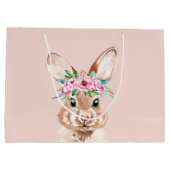 Moderne roze Waterverf bundel met bloemen Groot Cadeauzakje (Achterkant)