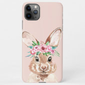 Moderne roze Waterverf bundel met bloemen iPhone Hoesje (Achterkant)