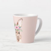 Moderne roze Waterverf bundel met bloemen Latte Mok (Rechterhoek)