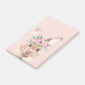 Moderne roze Waterverf bundel met bloemen Post-it® Notes (Schuin)