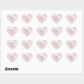 Moderne Roze Waterverf Cloud Nine Baby Hart Sticker (Vel)