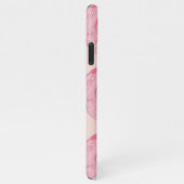 Moderne roze Waterverf doneert patroon met naam iPhone Hoesje (Rechterkant)