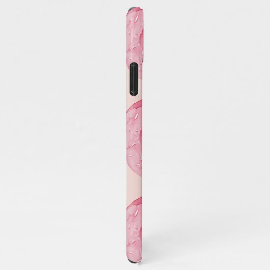Moderne roze Waterverf doneert patroon met naam iPhone Hoesje (Rechterkant)