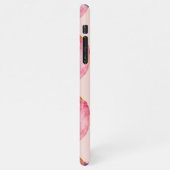 Moderne roze Waterverf doneert patroon met naam iPhone Hoesje (Linkerkant)