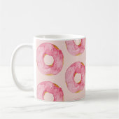 Moderne roze Waterverf doneert patroon met naam Koffiemok (Links)