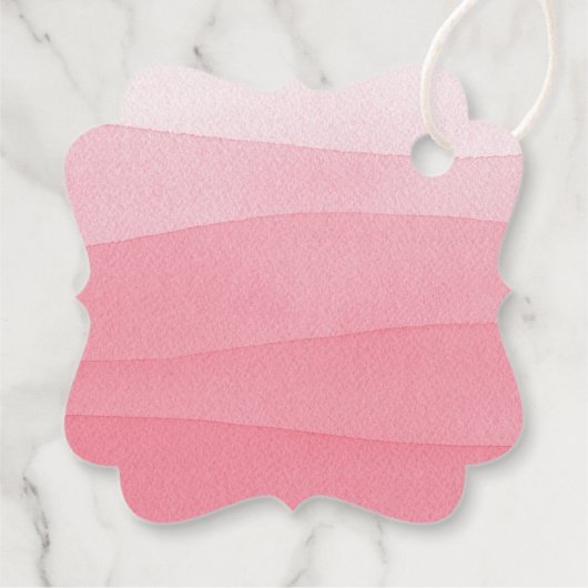 Moderne roze Waterverf Eerste Heilige Communie Bedankjes Labels (Achterkant)