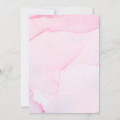 Moderne roze Waterverf Elegant Calligraphy Invitat Kaart (Achterkant)