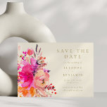 Moderne roze Waterverf Floral legant Wedding Save The Date<br><div class="desc">Moderne Roze Waterverf Floral Elegant Wedding Save the Date</div>