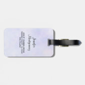 Moderne roze Waterverf Floral Lijst Bagagelabel (Achterkant horizontaal)