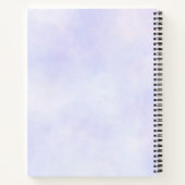 Moderne roze Waterverf Floral Lijst Notitieboek (Achterkant)