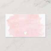 Moderne roze waterverf gouden folie bedankt visitekaartje (Achterkant)