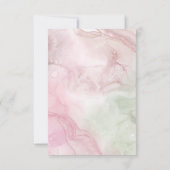 Moderne roze Waterverf Hartelijk dank Bedankkaart (Achterkant)