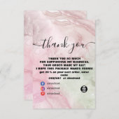 Moderne roze Waterverf Hartelijk dank Bedankkaart (Voorkant / Achterkant)