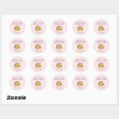 Moderne roze Waterverf Honey and Milk Soap Ronde Sticker (Vel)