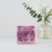 Moderne roze Waterverf Inkt Cake Care Vierkante Visitekaartje (Staand voorkant)