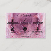 Moderne roze Waterverf-inktkaarszorg Visitekaartje (Voorkant)