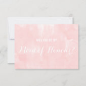 Moderne roze waterverf kaart (Voorkant)