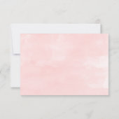 Moderne roze waterverf kaart (Achterkant)