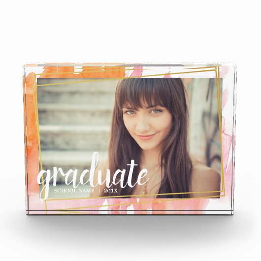 Moderne roze Waterverf Klasse van het Blok van de  (Voorkant)