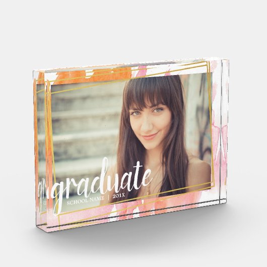 Moderne roze Waterverf Klasse van het Blok van de  (Links)