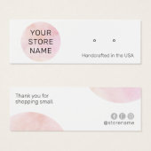 Moderne roze Waterverf oorscherm Mini Visitekaartjes (Voorkant /achterkant)