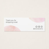 Moderne roze Waterverf oorscherm Mini Visitekaartjes (Achterkant)