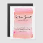 Moderne roze Waterverf penseel magnetisch Kaart (Voorkant / Achterkant)