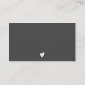 Moderne roze waterverf penseelvolgorde bedankt visitekaartje (Achterkant)