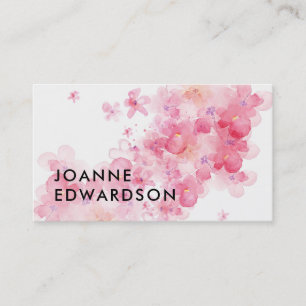 Moderne roze waterverf professional visitekaartje