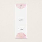 Moderne roze Waterverf Sociale media Prijs Label Mini Visitekaartjes (Achterkant)