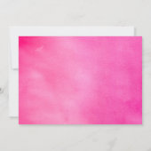 Moderne Roze Waterverf Trendy Aangepaste Bat Mitzv Bedankkaart (Achterkant)