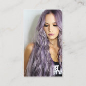 Moderne roze waterverf vetgedrukte haarstylist fot visitekaartje (Achterkant)