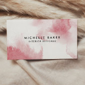 Moderne roze Waterverf Visitekaartje