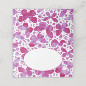 Moderne roze Waterverf vlinder Plaatskaartje (Buitenkant ongevouwen)
