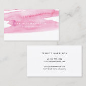 Moderne roze Waterverf was Visitekaartje (Voorkant / Achterkant)