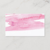 Moderne roze Waterverf was Visitekaartje (Voorkant)