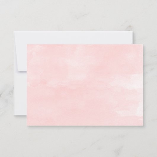 Moderne roze waterverf Wil je mijn bruidsmeisje zi Kaart (Achterkant)