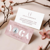 Moderne roze Waterverf YOGA-bedekking - Aangepaste Visitekaartje