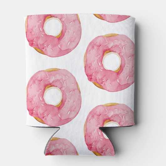 Moderne roze Waterverf zoet als donuts Quote Blikjeskoeler (Achterkant)