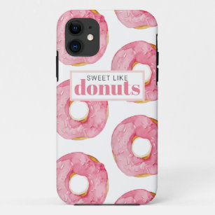 Moderne roze Waterverf zoet als donuts Quote Case-Mate iPhone Case