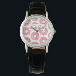 Moderne roze Waterverf zoet als donuts Quote Horloge<br><div class="desc">Moderne roze Waterverf zoet als donuts Quote</div>
