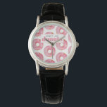 Moderne roze Waterverf zoet als donuts Quote Horloge<br><div class="desc">Moderne roze Waterverf zoet als donuts Quote</div>